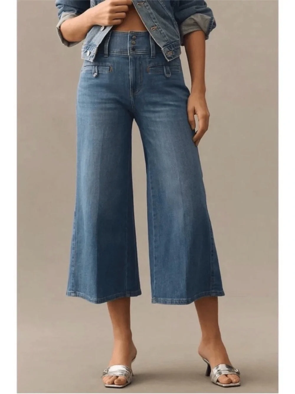 Anthropologie Pilcro Wide Leg Crop Jeans Size 29 - Picture 14 of 14